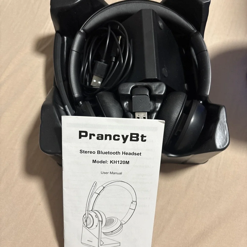 KH120M Wireless Headset, V5.2, 400mAh, Office Call Center Zoom Skype Teams